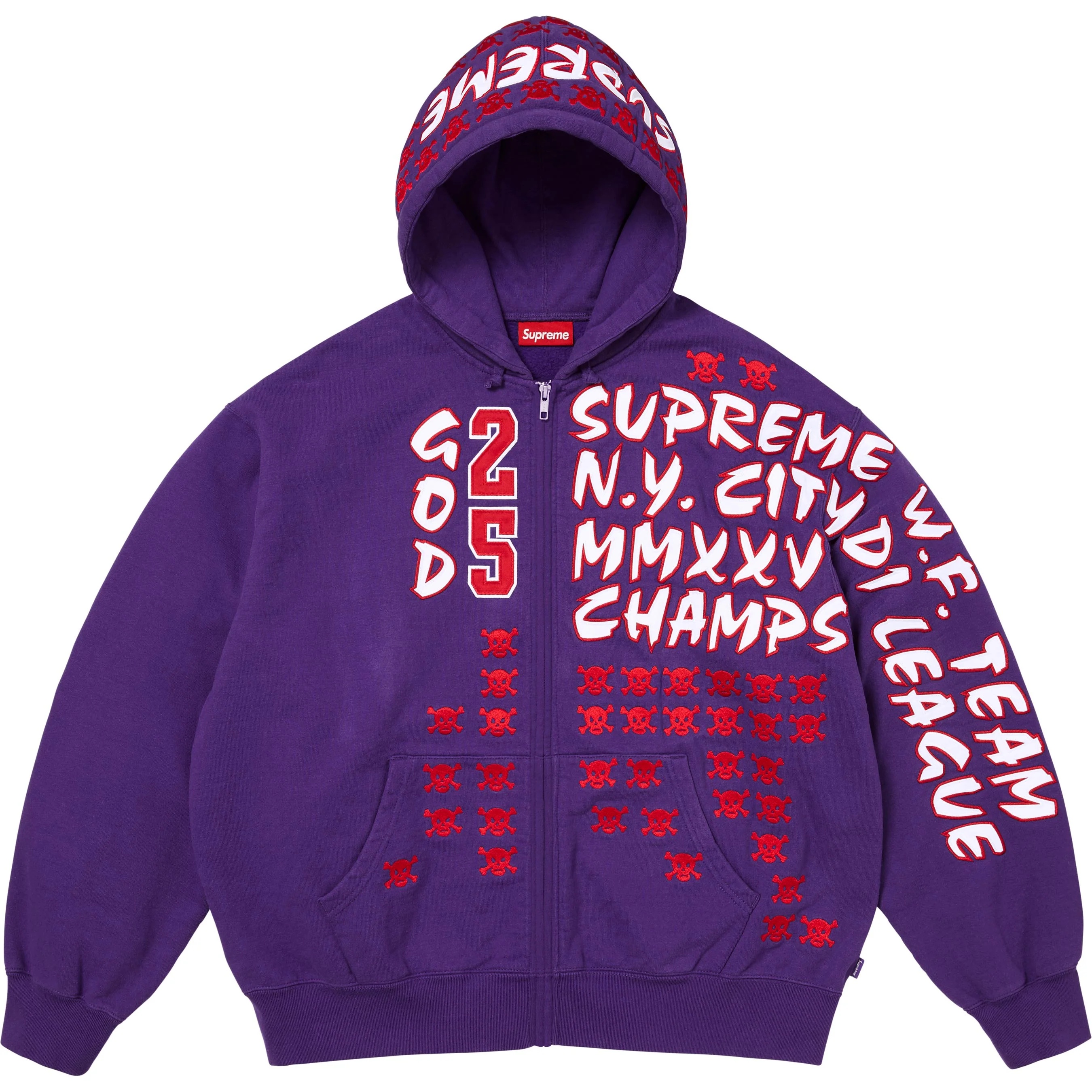 League Champs Zip Up Hooded Sweatshirt view 5